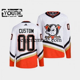 Kinder Anaheim Ducks CUSTOM Eishockey Trikot Adidas 2022-2023 Reverse Retro Weiß Authentic